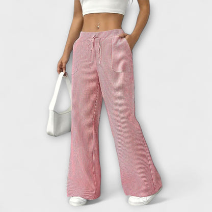 Dominique - Elegantní široké kalhoty s pohodlným střihem