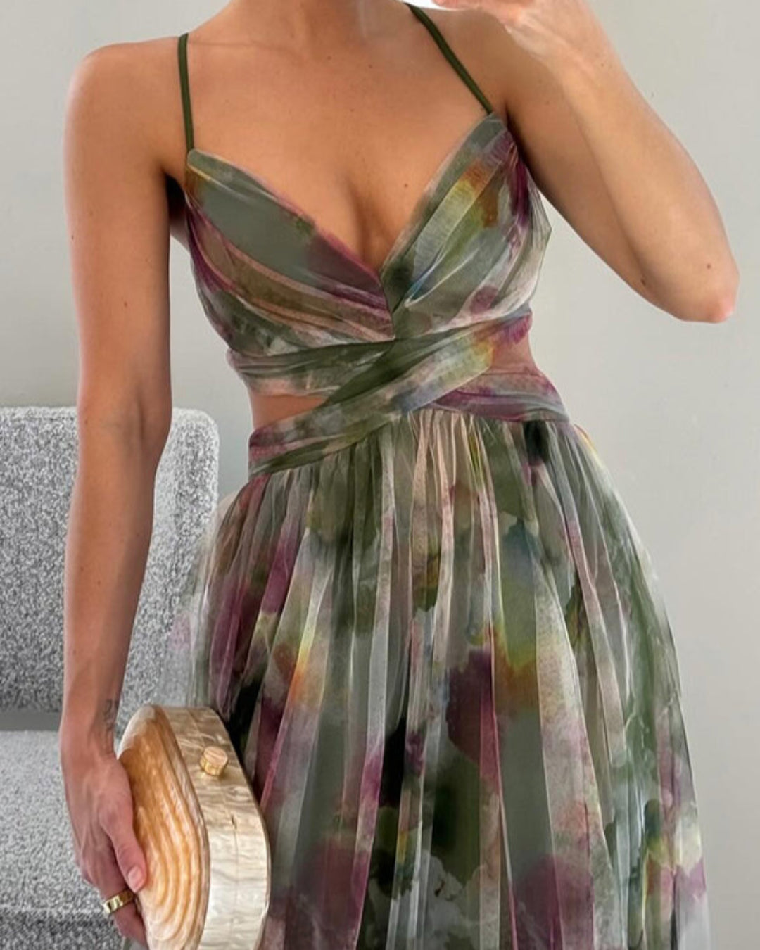 Giselle - Okouzlující Maxi-šaty s Květinovým Vzorem