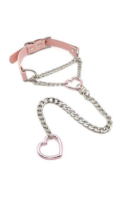 LoveChains™ - Kožený obojek s otočným zapínáním