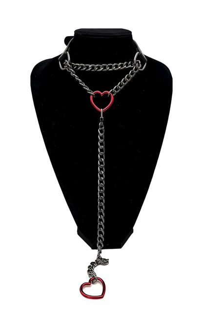 LoveChains™ - Kožený obojek s otočným zapínáním