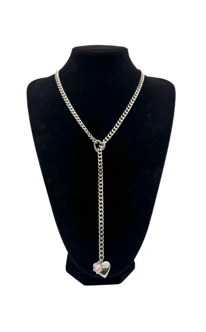 LoveChains™ - Náhrdelník srdce s krystalem na řetízku