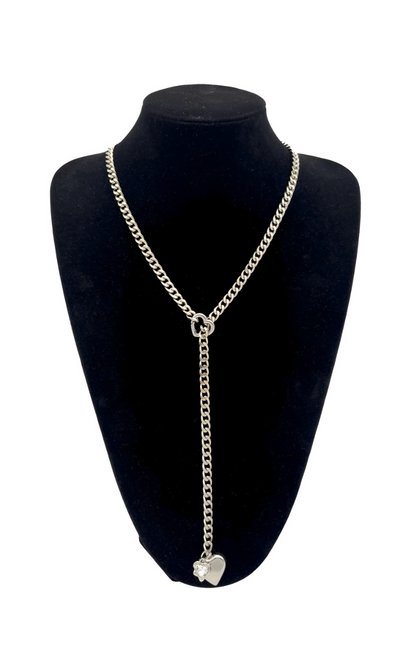 LoveChains™ - Náhrdelník srdce s krystalem na řetízku