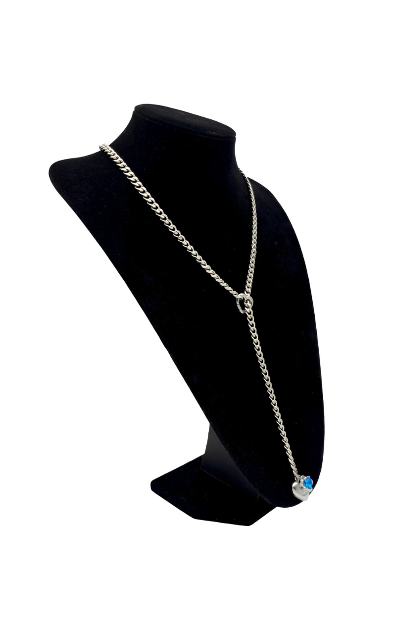 LoveChains™ - Náhrdelník srdce s krystalem na řetízku