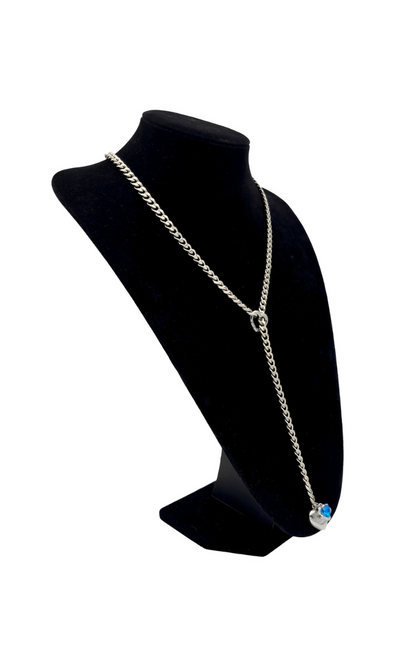 LoveChains™ - Náhrdelník srdce s krystalem na řetízku