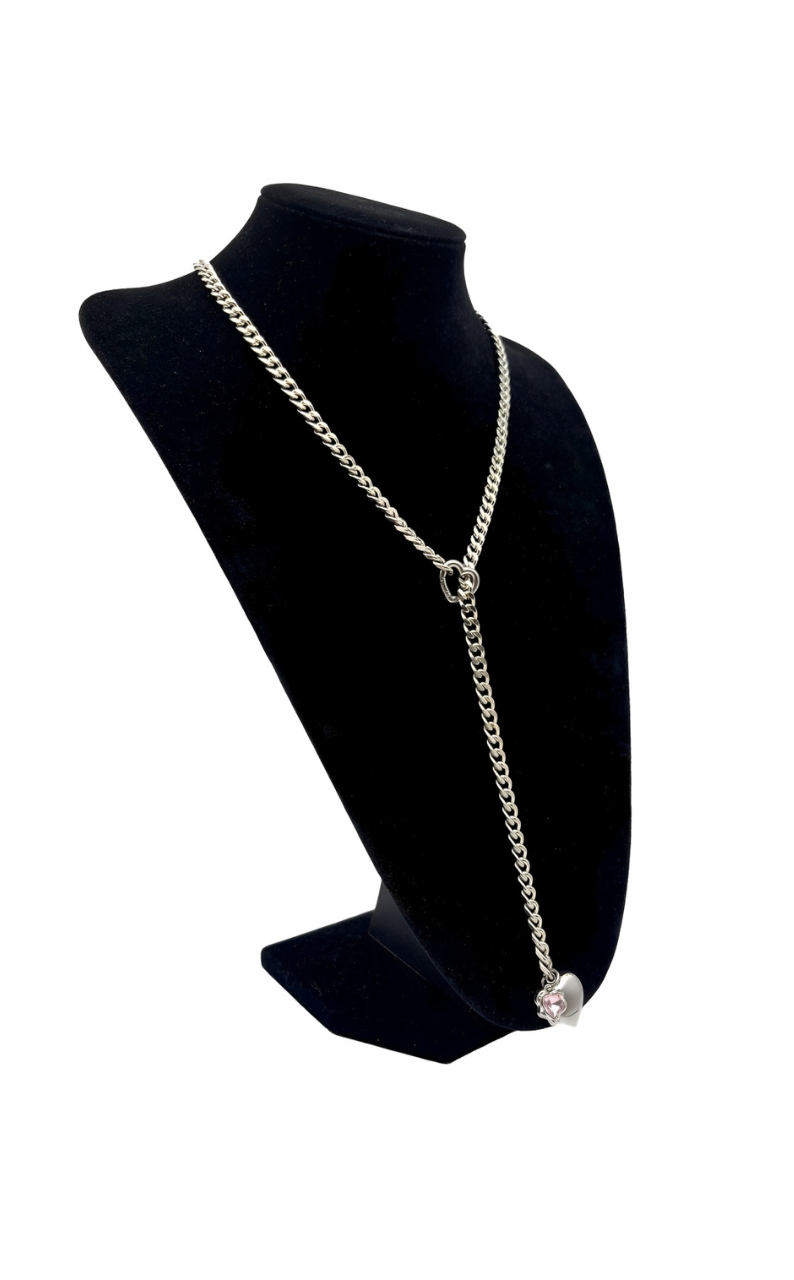 LoveChains™ - Náhrdelník srdce s krystalem na řetízku