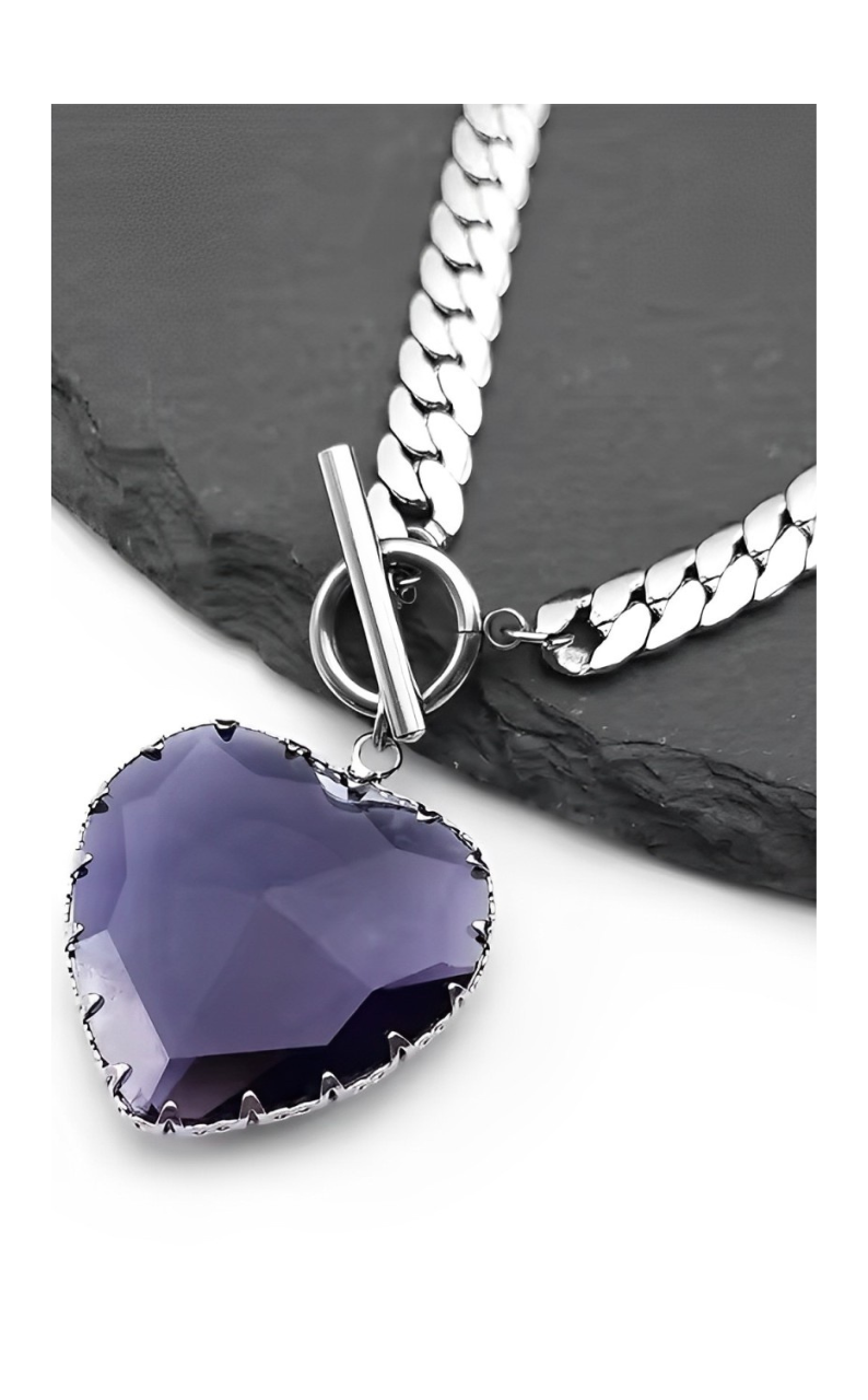 LoveChains™ - Srdcový skleněný přívěsek na krk