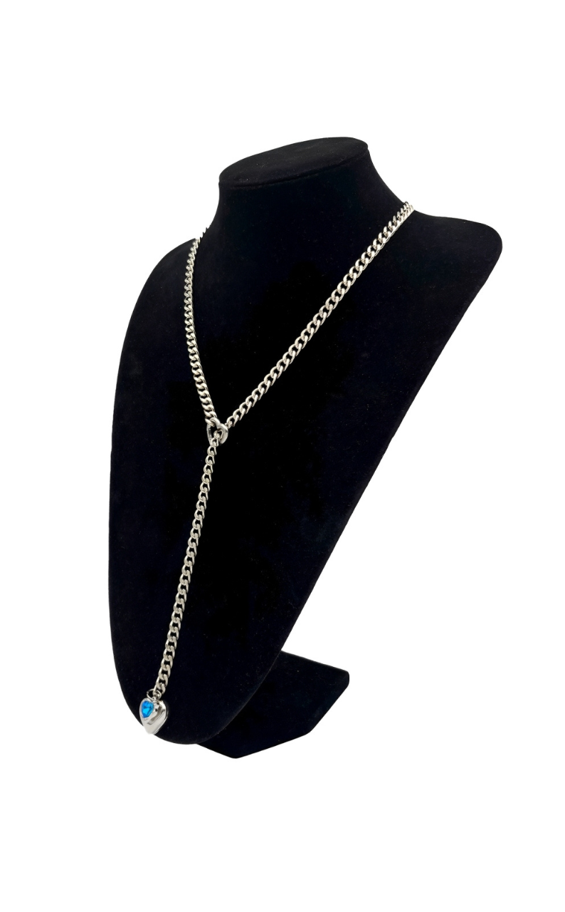 LoveChains™ - Náhrdelník srdce s krystalem na řetízku