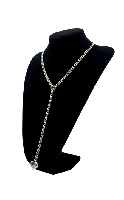 LoveChains™ - Náhrdelník srdce s krystalem na řetízku