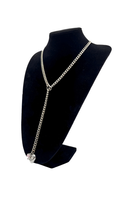 LoveChains™ - Náhrdelník srdce s krystalem na řetízku