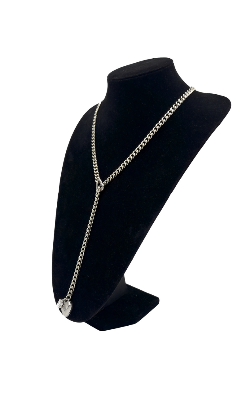 LoveChains™ - Náhrdelník srdce s krystalem na řetízku