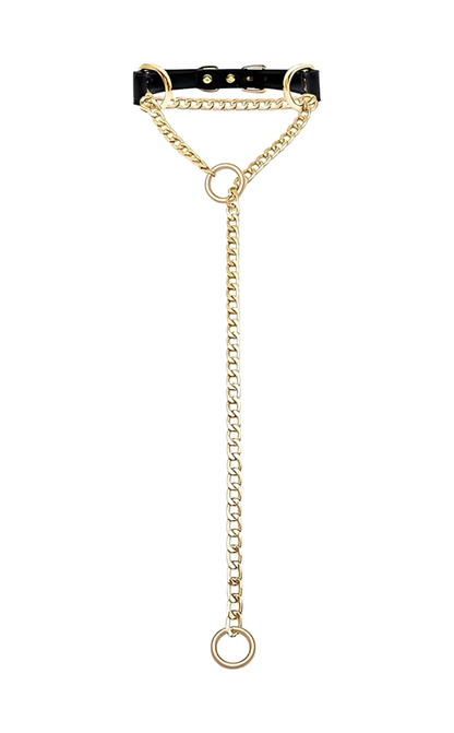 LoveChains™ - O - Kroužkový Řetěz Kožený Choker Obojek