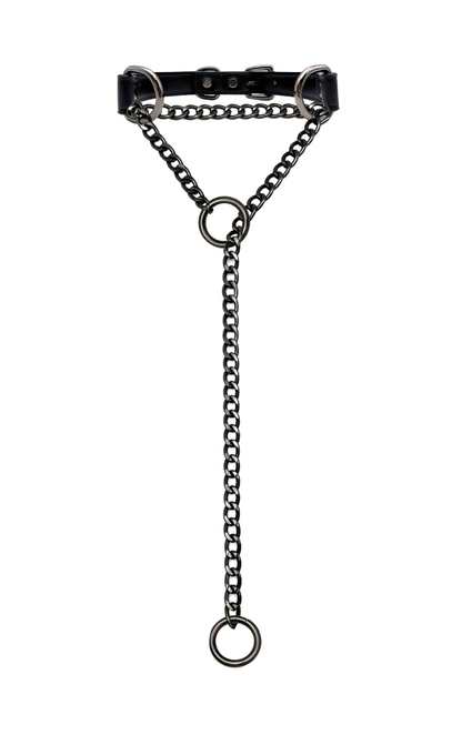 LoveChains™ - O - Kroužkový Řetěz Kožený Choker Obojek