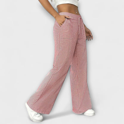 Dominique - Elegantní široké kalhoty s pohodlným střihem