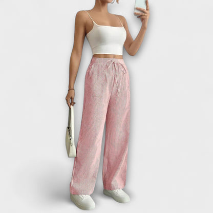 Dominique - Elegantní široké kalhoty s pohodlným střihem