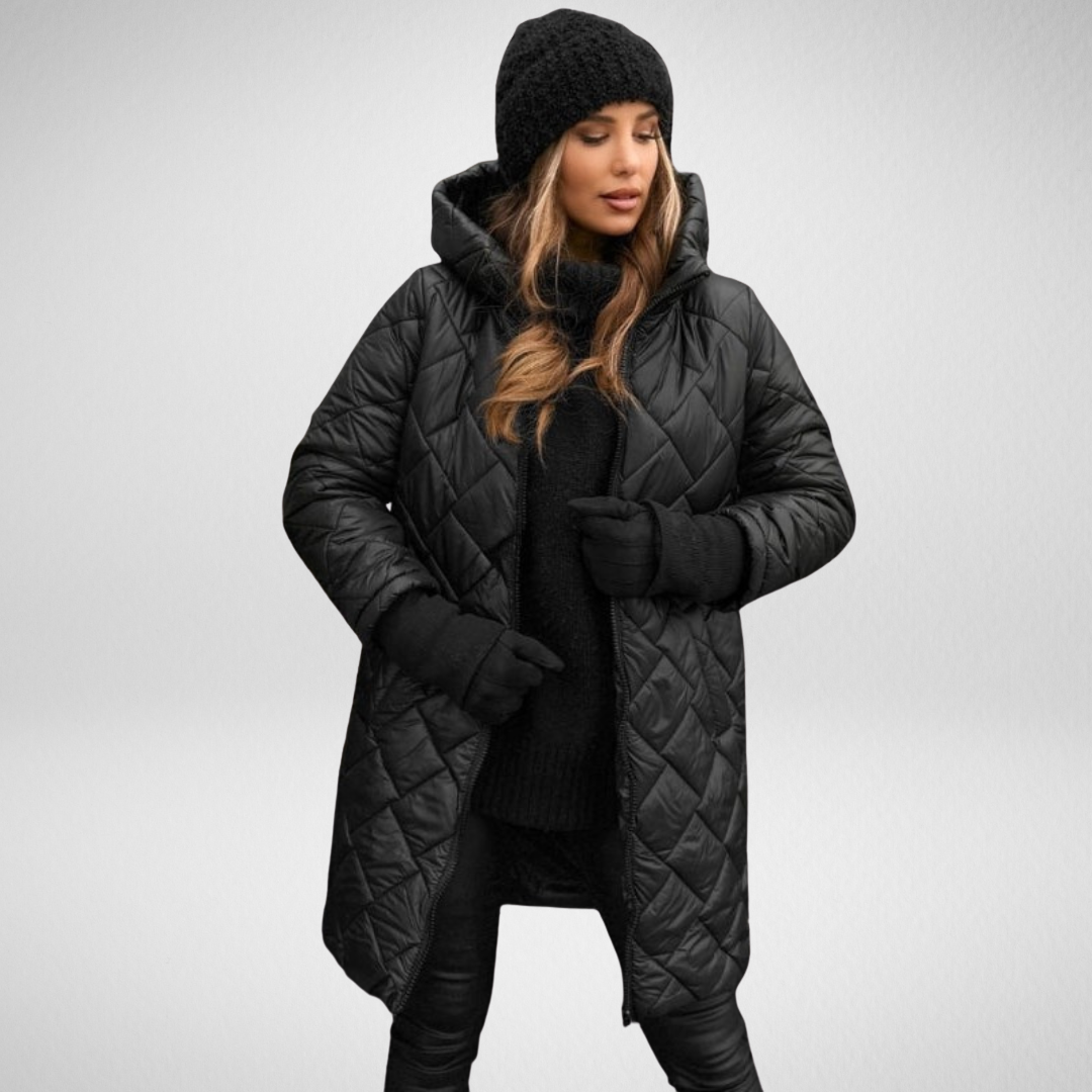 Vera – Prošívaný zimní kabát s kapucí