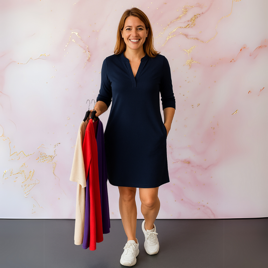 Johanna | Jednoduché šaty s výstřihem do V