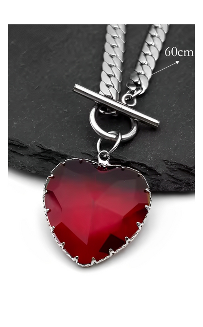 LoveChains™ - Srdcový skleněný přívěsek na krk