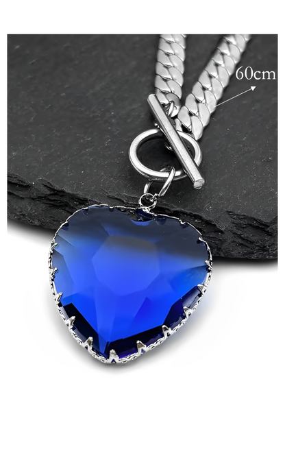 LoveChains™ - Srdcový skleněný přívěsek na krk