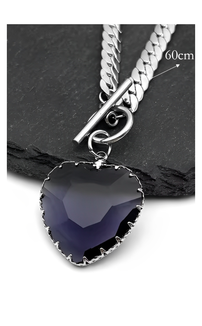 LoveChains™ - Srdcový skleněný přívěsek na krk