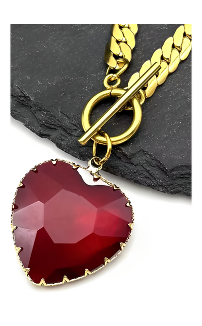 LoveChains™ - Srdcový skleněný přívěsek na krk