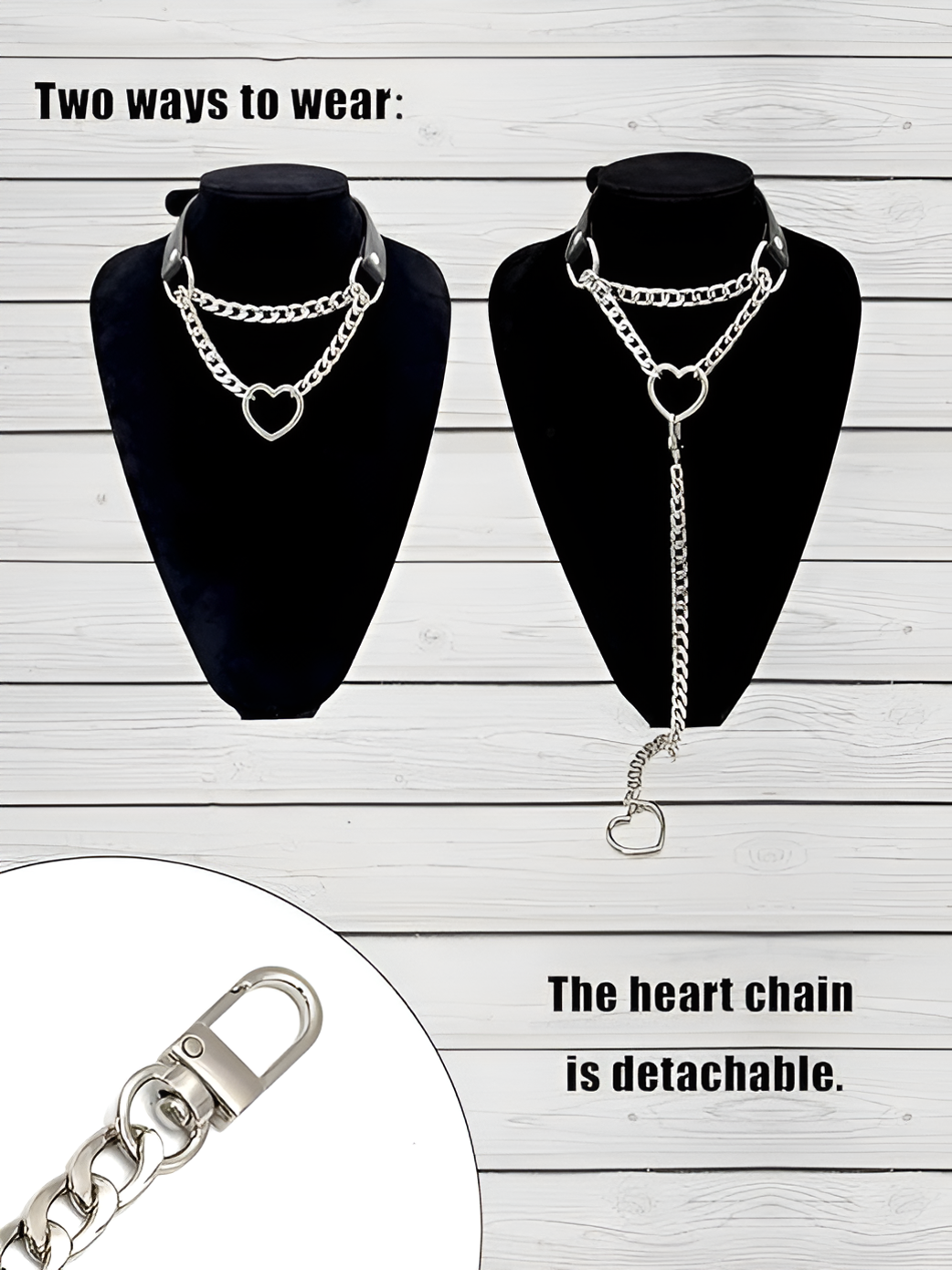 LoveChains™ - Kožený obojek s otočným zapínáním