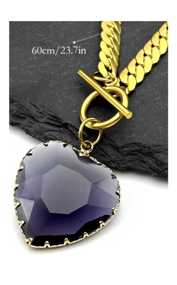 LoveChains™ - Srdcový skleněný přívěsek na krk