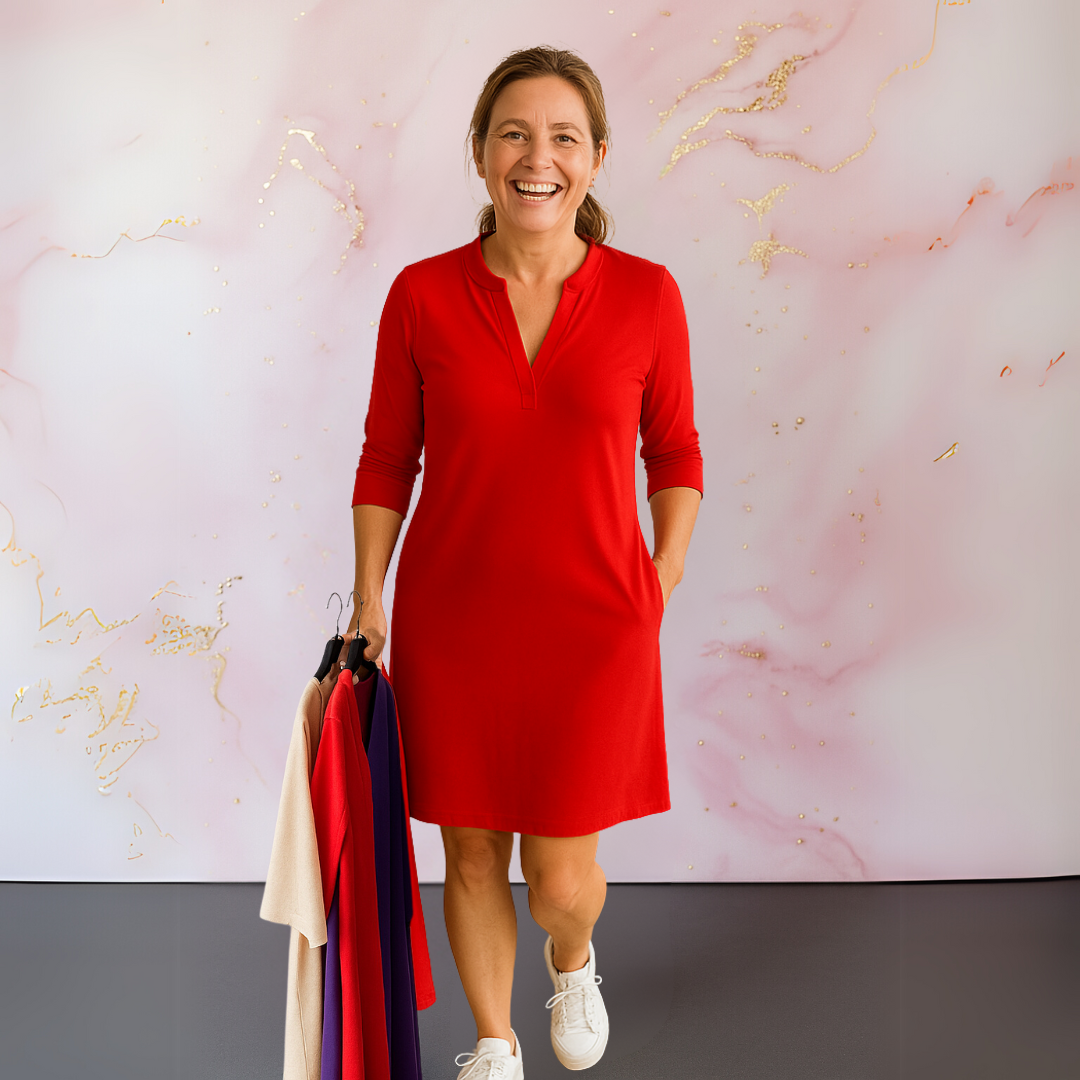 Johanna | Jednoduché šaty s výstřihem do V