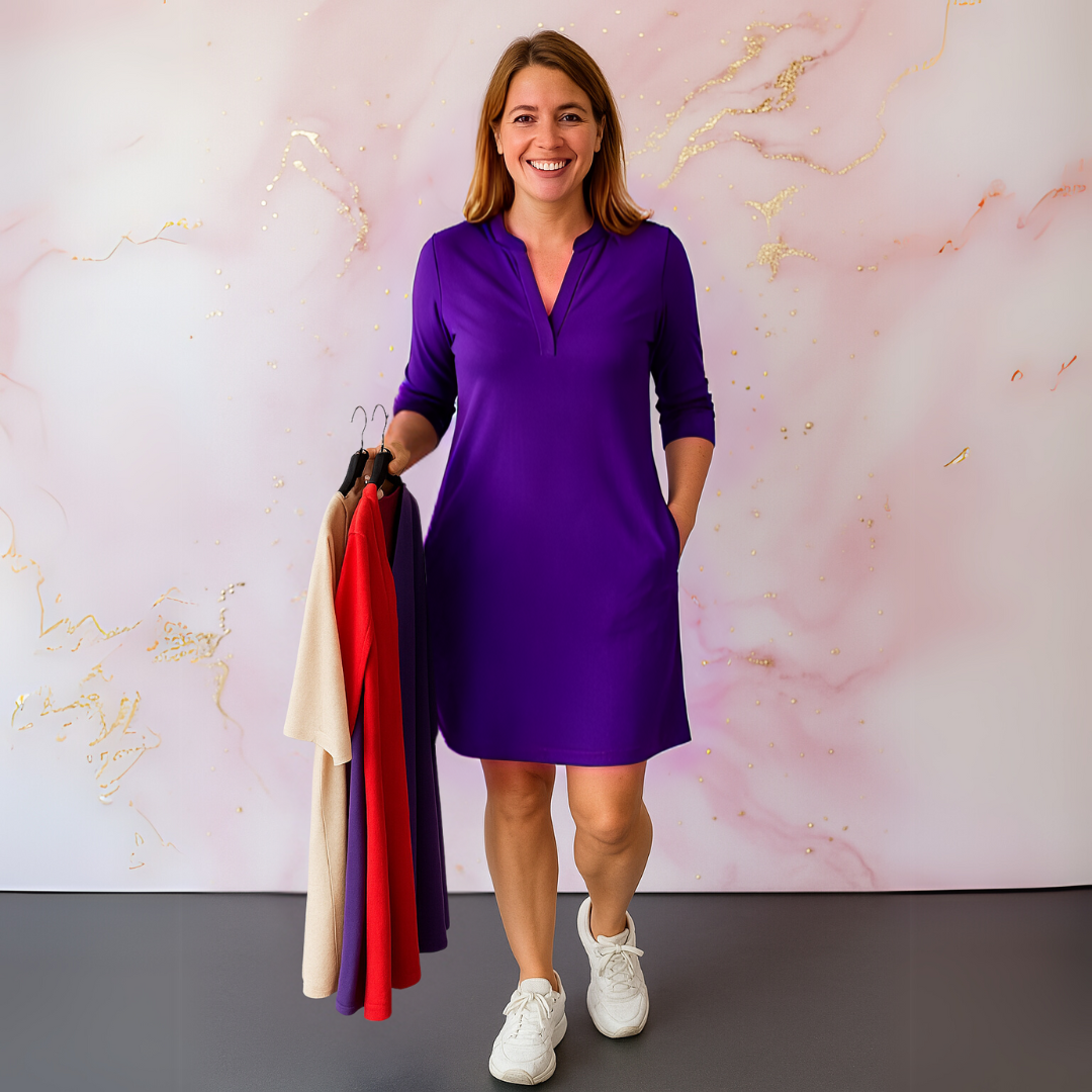 Johanna | Jednoduché šaty s výstřihem do V