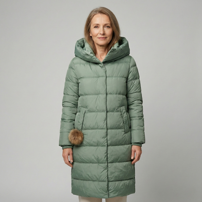 Karolína | Elegantní zimní dlouhá bunda s kapucí