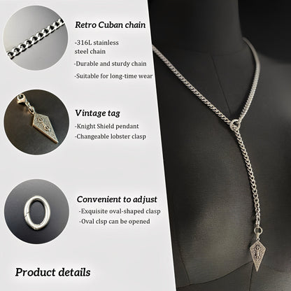 LoveChains™ - Náhrdelník s řetízkem na klipsu Rytířova štítu