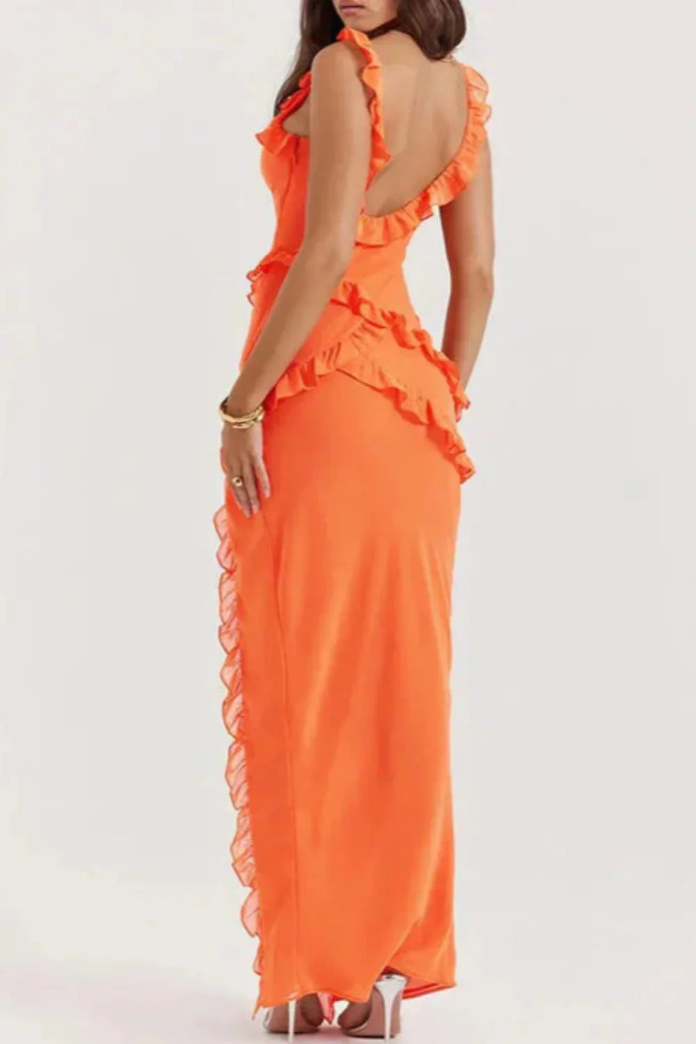 Riana | Lehká Šaty s Volány a Vodním Výstřihem