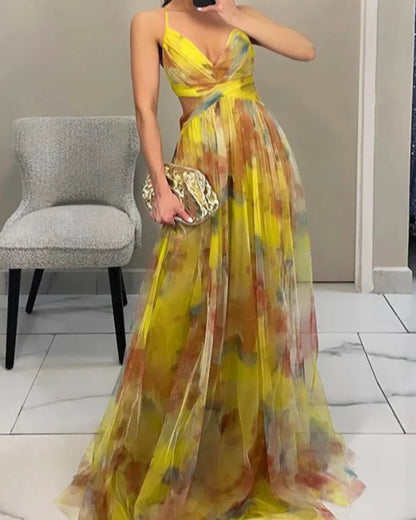 Giselle - Okouzlující Maxi-šaty s Květinovým Vzorem