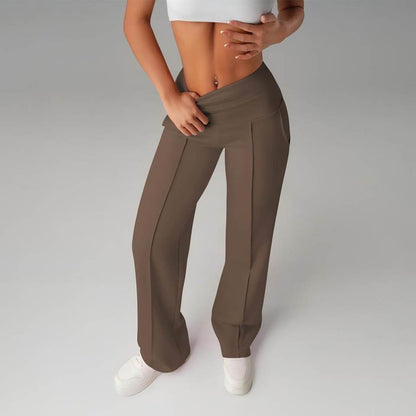 Elis | Dámské kalhoty v jednobarevném provedení s rovnými nohavicemi