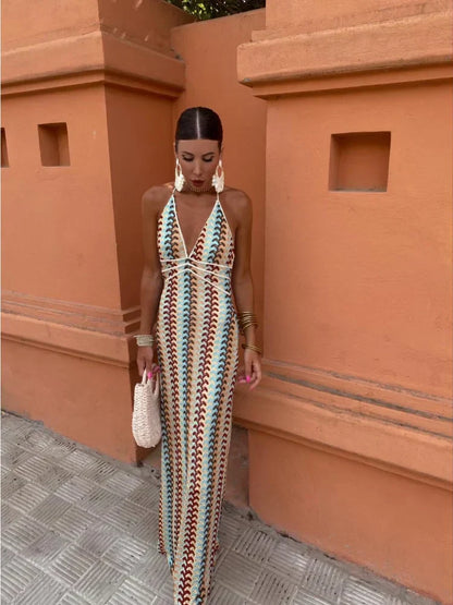 Roxanne™ | Šaty Bez Záda s Halter Límcem