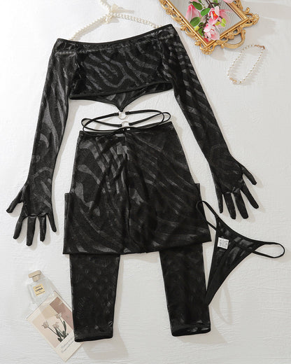 Mira™ | Sensuální souprava s dlouhými rukávy a odpovídajícími kalhotkami