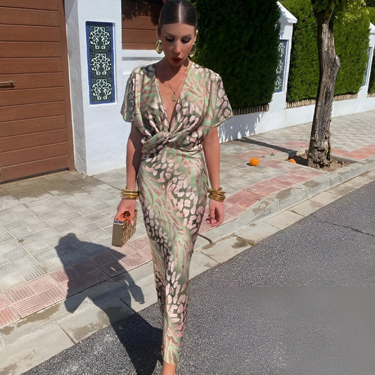 Matilda™ | Dlouhá Šaty se Zkroutným Límcem