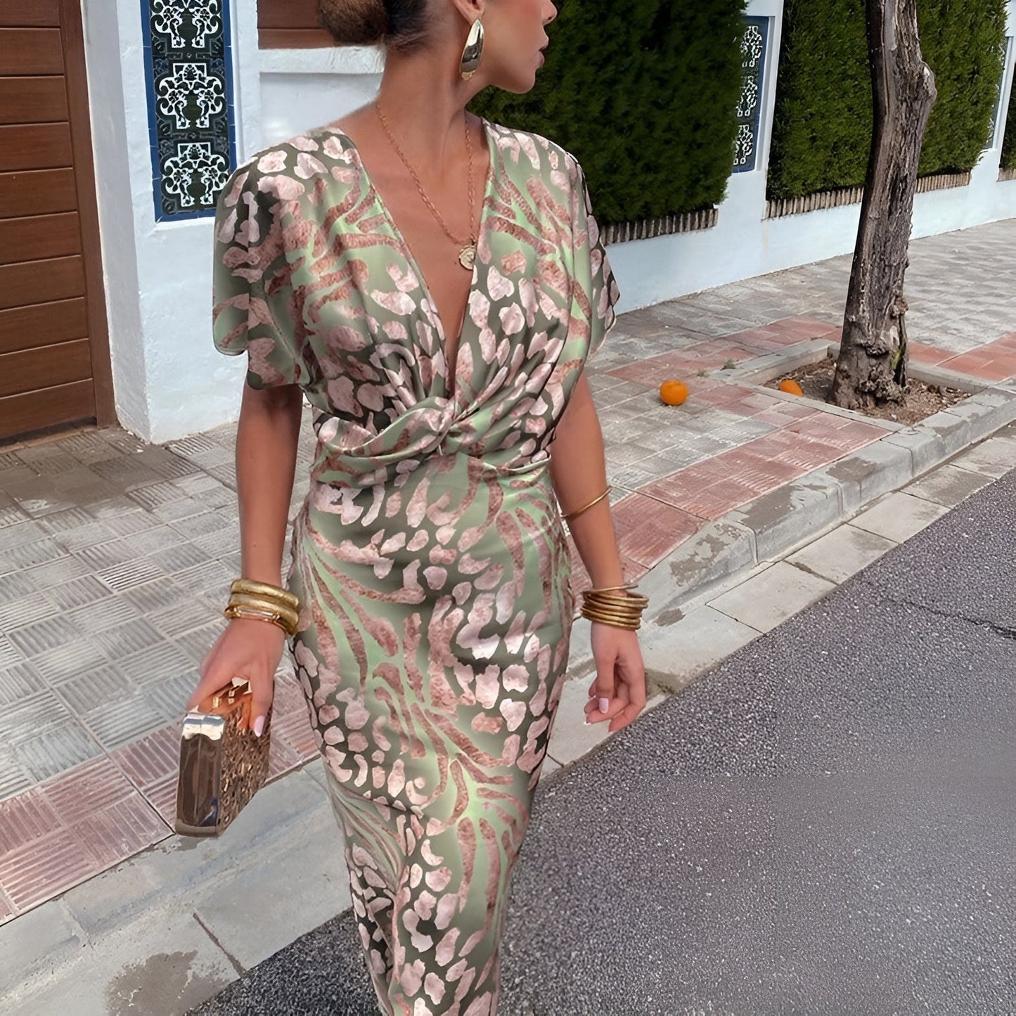 Matilda™ | Dlouhá Šaty se Zkroutným Límcem