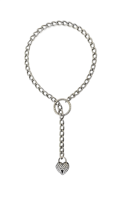 LoveChains™ - Krystalový zámek a klíč na řetízku