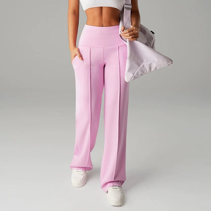 Elis | Dámské kalhoty v jednobarevném provedení s rovnými nohavicemi