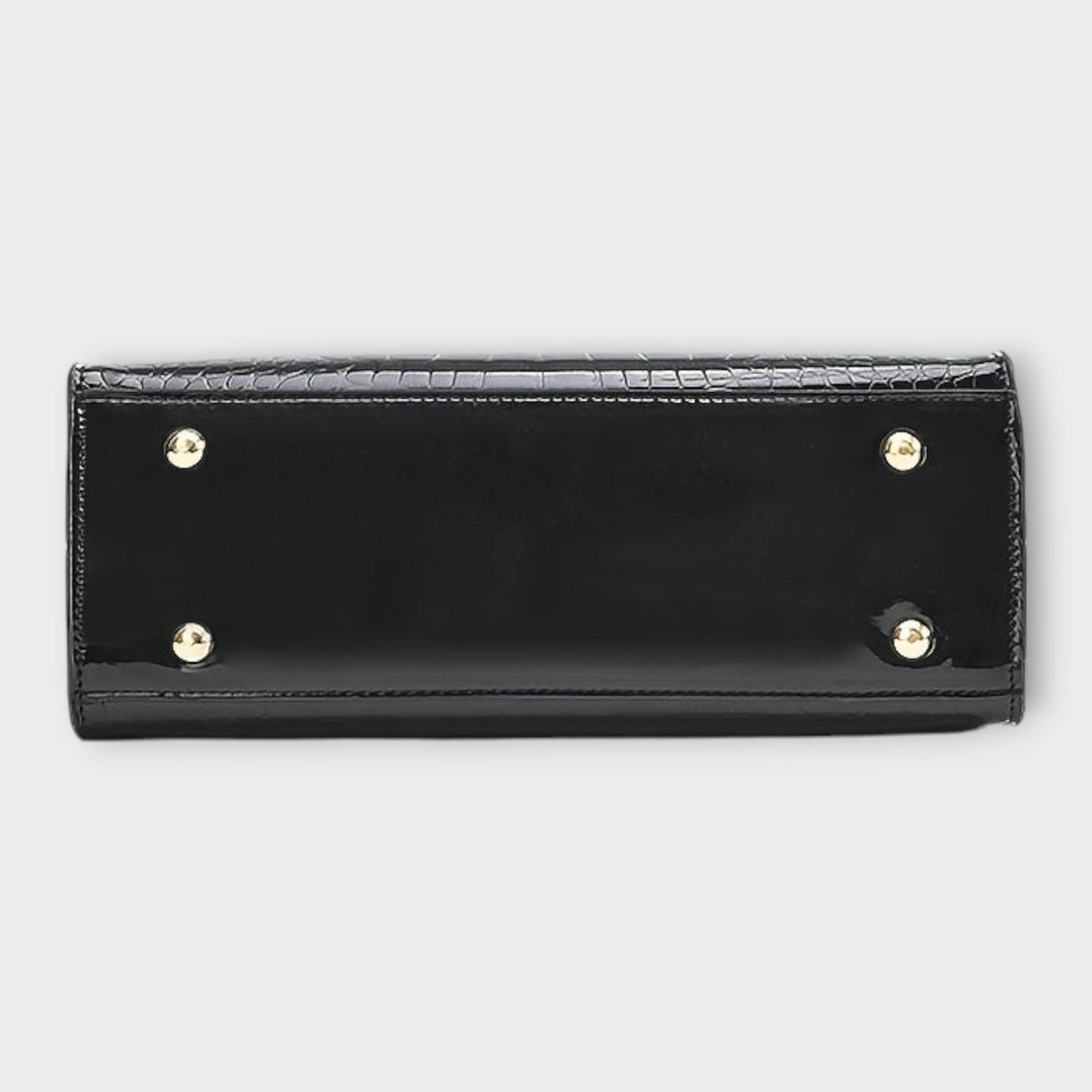 Lora. - Lesklá kabelka s krokodýlím vzorem