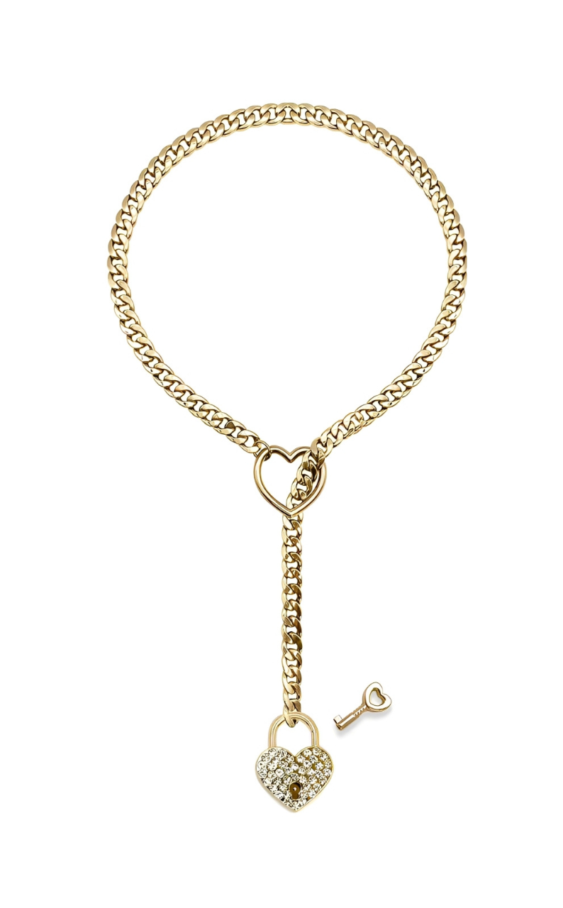 LoveChains™ - Zámek a klíč ve tvaru srdce z krystalu