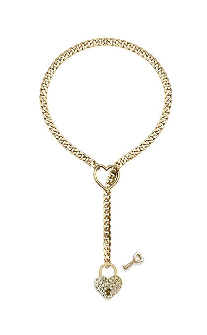 LoveChains™ - Zámek a klíč ve tvaru srdce z krystalu